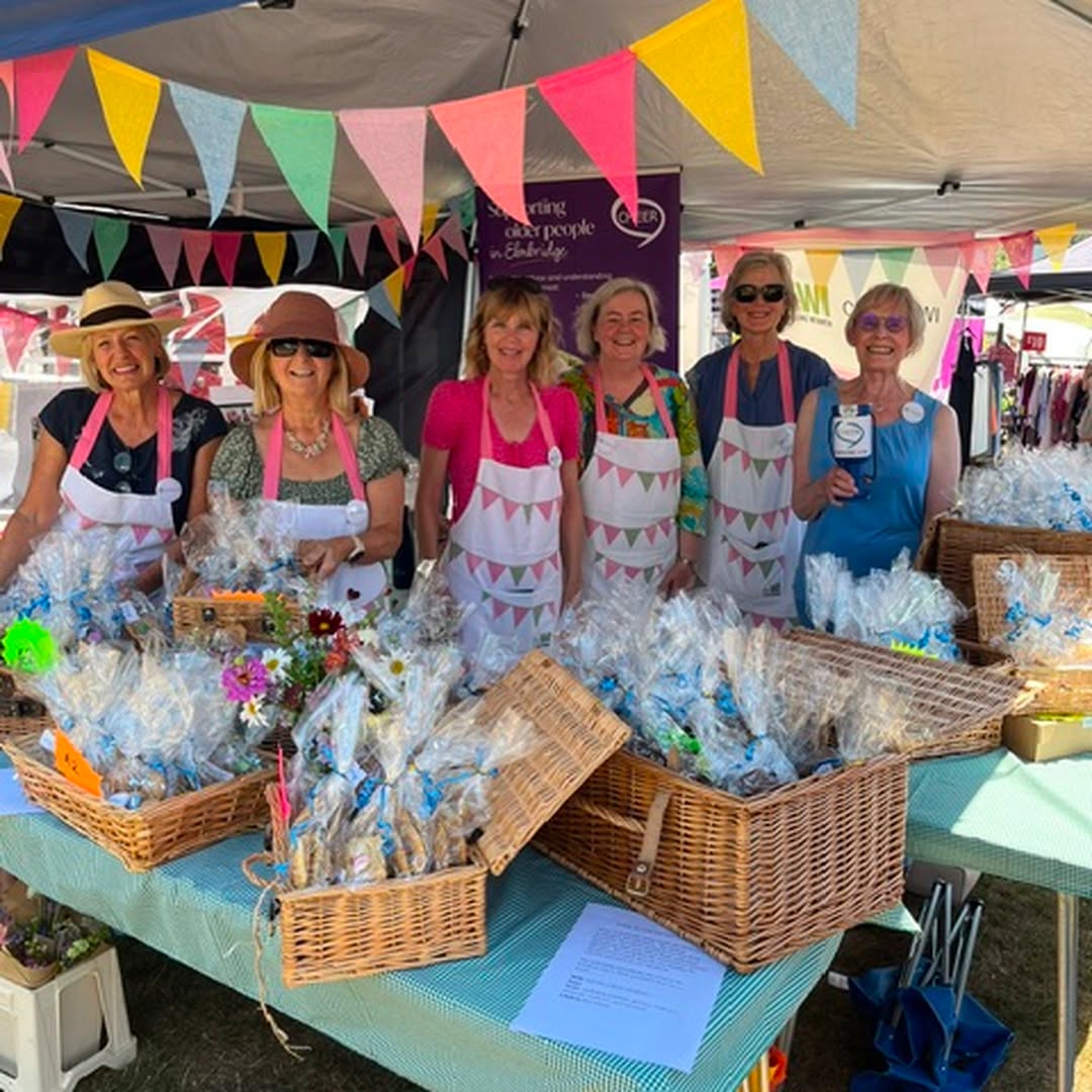 What a fantastic day at the Claygate Flower Show!

A huge thank you to Caroline Andrews and the wonderful members of Claygate WI who ran the Sweet Treats stall at the Claygate Flower Show on Saturday 11 July.

The talented bakers of Claygate WI created an irresistible selection of homemade biscuits in support of CHEER, their chosen Charity of the Year. Thanks to the incredible generosity of visitors, every last biscuit had been snapped up by 3.45pm – not a crumb left!

As well as raising valuable funds, the day was a fantastic opportunity to introduce CHEER to new people. Many visitors hadn't heard of us before, but were genuinely interested to learn how we help older people across Elmbridge stay connected, independent and supported.

We are so grateful to everyone at Claygate WI, part of the @womensinstitute and to all the members who spent their time baking, volunteering and supporting CHEER. Your kindness is making a real difference.

To find out more about Claygate WI and their Charity of the Year, visit: www.claygatewi.co.uk/charity

You can help too!
Whether you choose to donate or volunteer, you'll be helping older people in Elmbridge live happier, more connected lives.

Donate: cheer-elmbridge.org.uk/donate
Volunteer: cheer-elmbridge.org.uk/volunteer

#CHEER #ClaygateWI #CommunitySupport #Elmbridge #Volunteering #Fundraising #WorkingTogether #OlderPeople #ThankYou