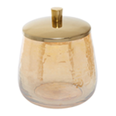Allegra Glass Canister with Gold Lid