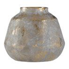 Orvena Small Grey Gold Finish Ceramic Vase