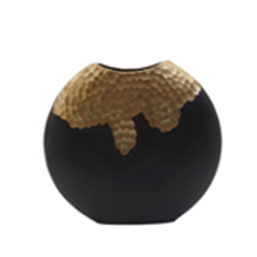 Daito Small Black Gold Round Vase