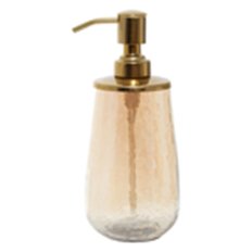 Allegra Glass Soap Dispenser with Gold Detail