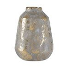 Orvena Grey and Gold Ceramic Vase