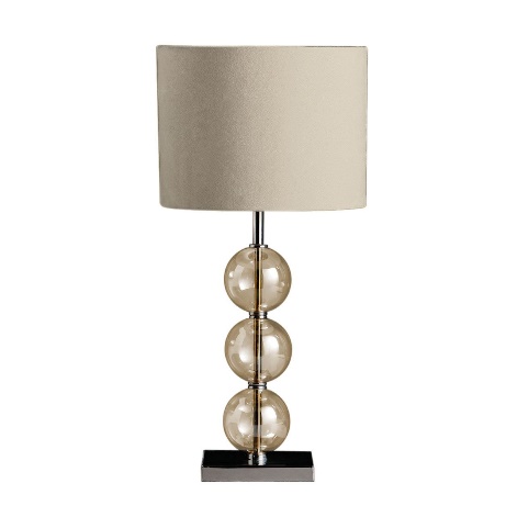 Mistro Cream Suede Effect Shade Table Lamp