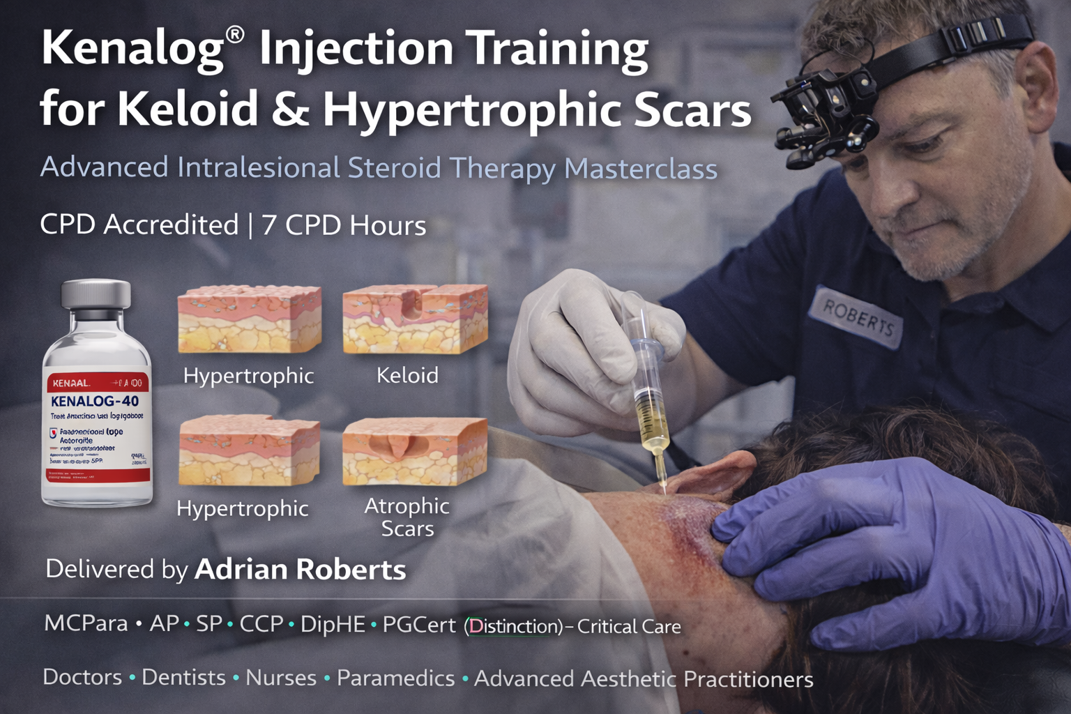 Kenalog Injection Training for Keloid Scarring
