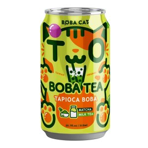 BOBA CAT BOBA TEA TAPIOCA BOBA MATCHA MILK TEA 315 ml