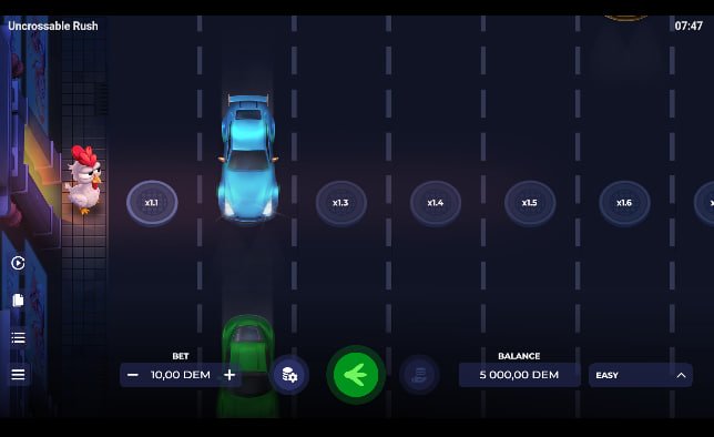 Experiencia Impactante con La Apuesta de Riesgo en Uncrossable Rush Slot