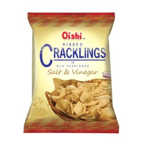 OISHI RIBBED CRACKLINGS SALT & VINEGAR 90g