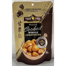 Tiger Tiger Peeled Cooked Whole Chestnuts 100g