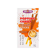 TT Popping Candy Biscuit Sticks - Cappuccino 40g