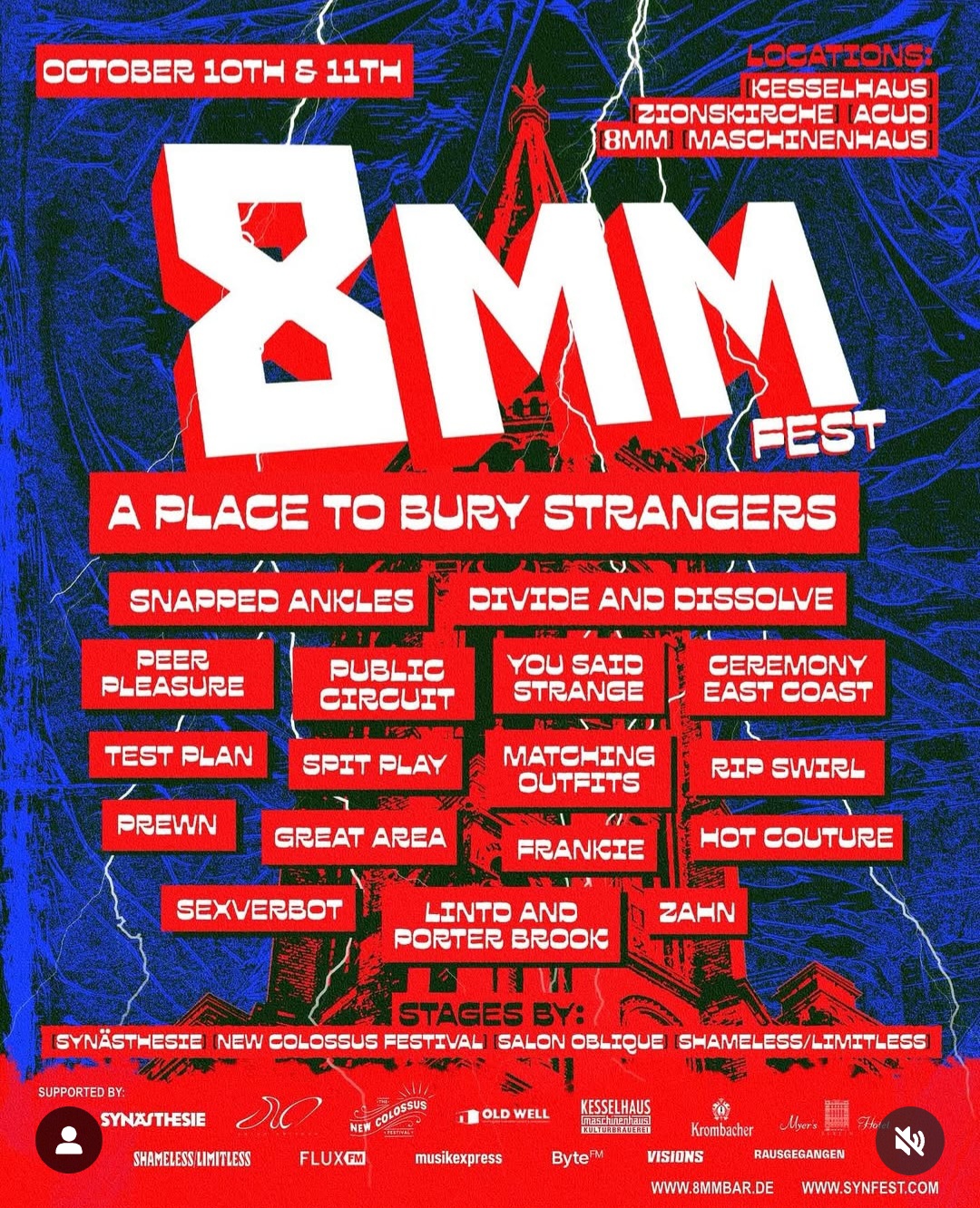 NEWS:  8mmFest (10 + 11 October) in Berlin confirms day splits
