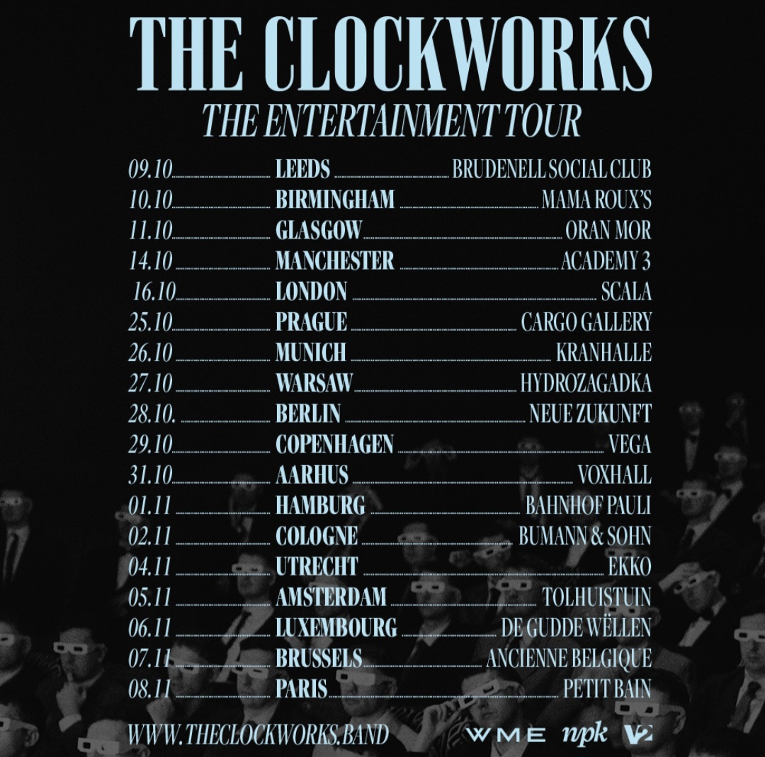 NEWS:  The Clockworks announce Autumn headline tour in support of forthcoming album The Entertainer