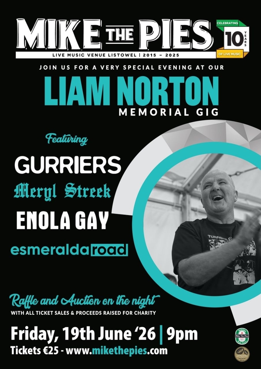 NEWS:  Liam Norton Memorial Gig announced featuring Gurriers, Meryl Streek, Enola Gay + Esmeralda Road